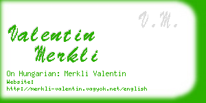 valentin merkli business card